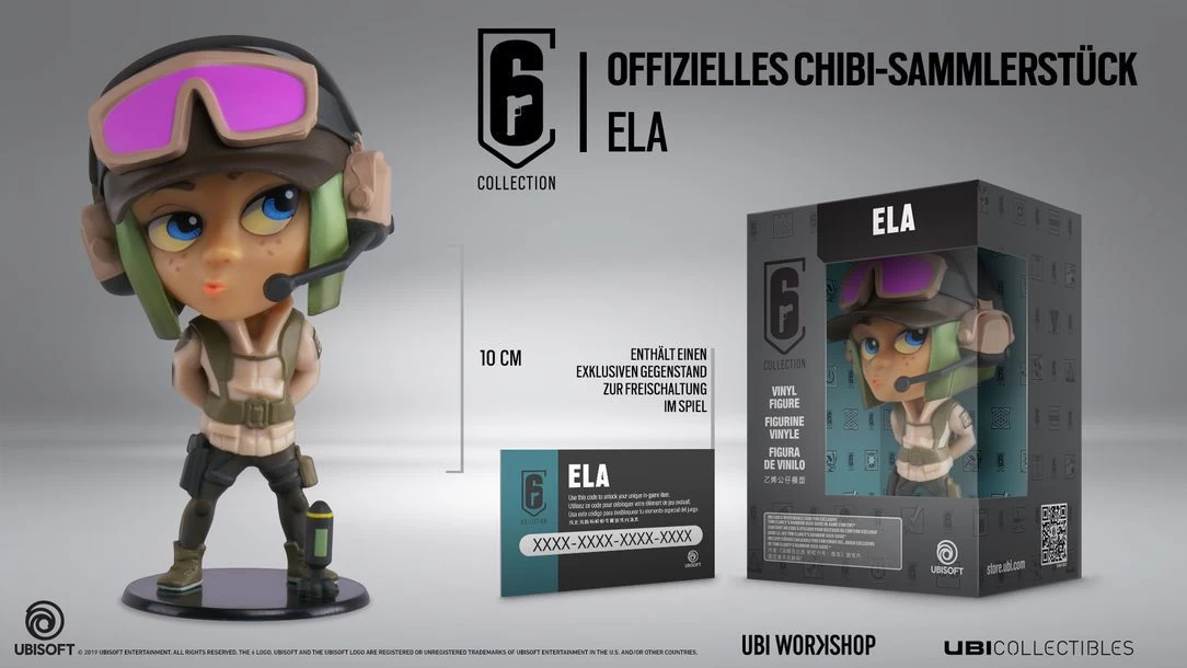 Ubisoft Six Collection 3 - Ela 10cm Vinyl Figur 3 Ubisoft Six Collection 3 - Ela 10cm Vinyl Figur