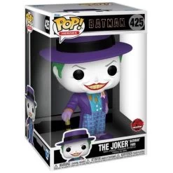FUNKO POP! - The Joker With Hat Figur - Batman 1989 25cm -Puppenladen 425 funko pop figure dc comics the joker batman 1989 supersized box