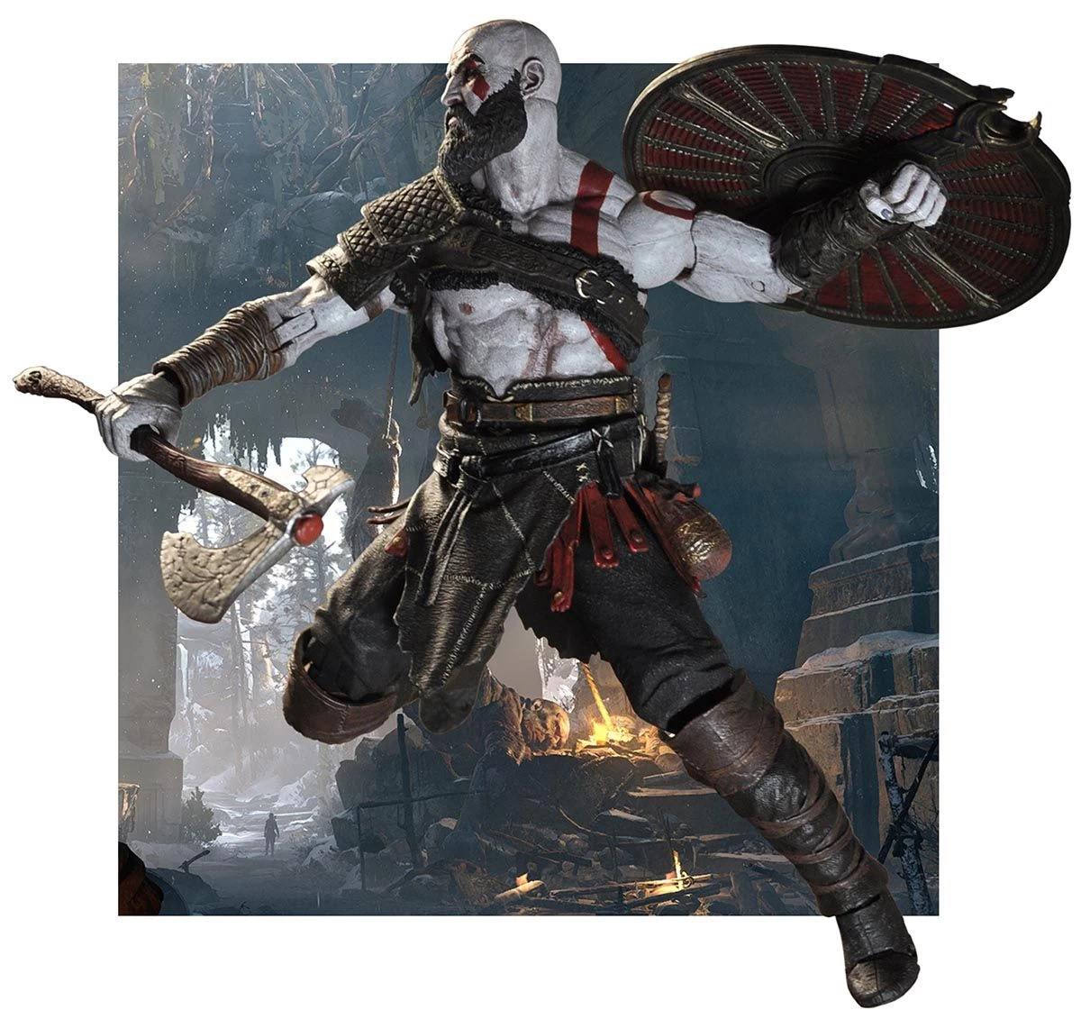 NECA God Of War (2018) - Kratos Actionfigur 6 NECA God Of War (2018) - Kratos Actionfigur – Bild 4